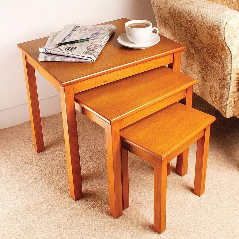 Nesting Table Set Colours - Light Oak