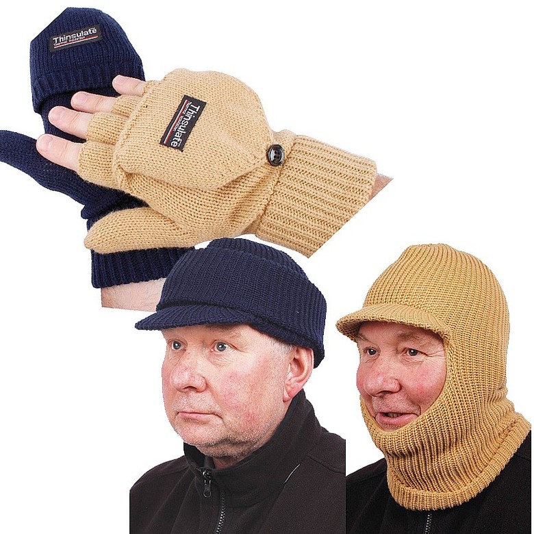 2 Way Arctic Cap + Thinsulate Gloves/Mitts