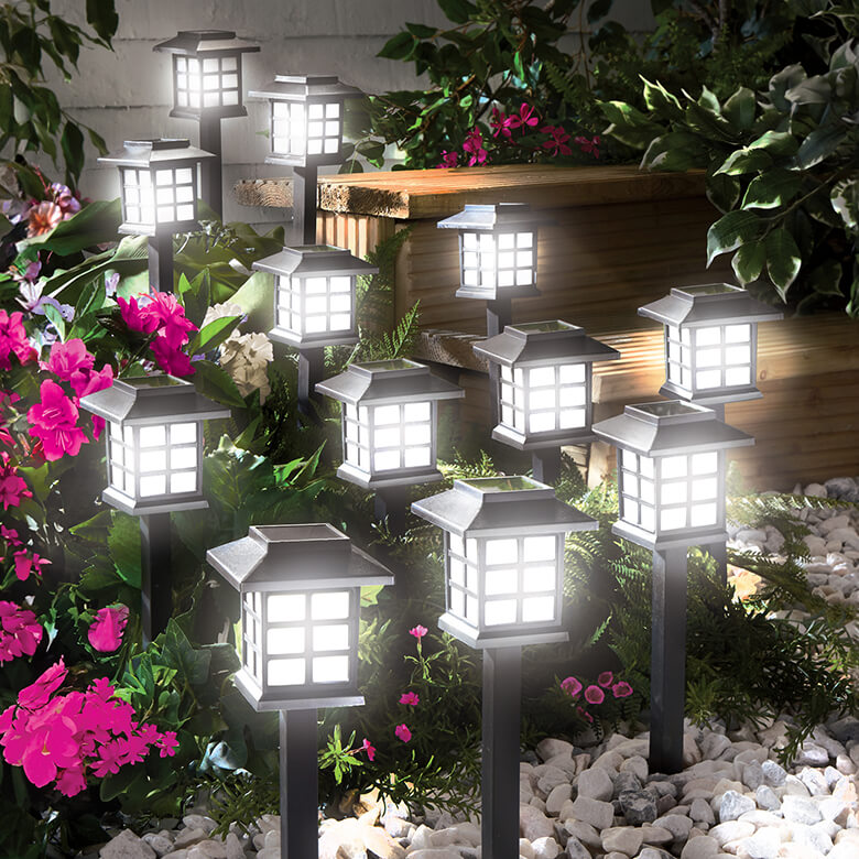 Set Of 12 Traditional Solar Path Lights Coopers Of Stortford