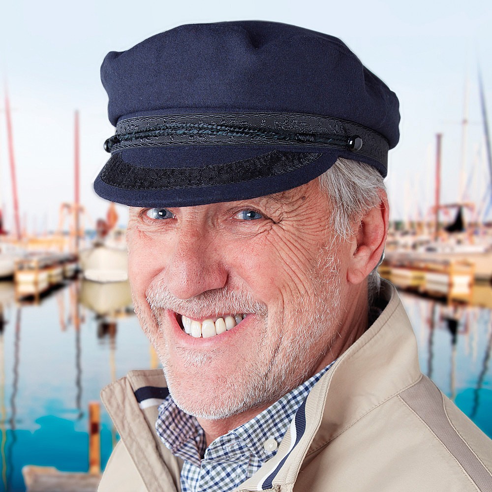 Men's Navy Breton Cap | Coopers of Stortford