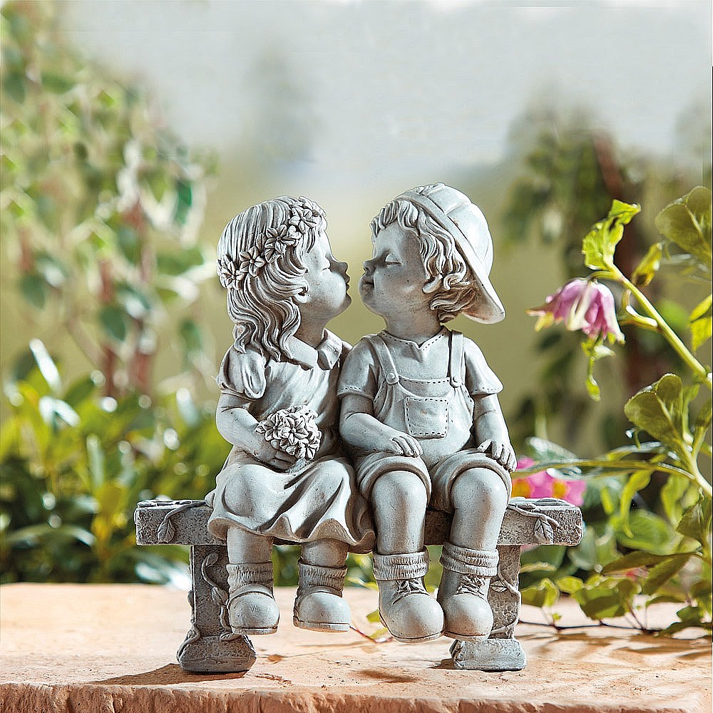 Boy & Girl Kissing Statue Multibuy Coopers of Stortford