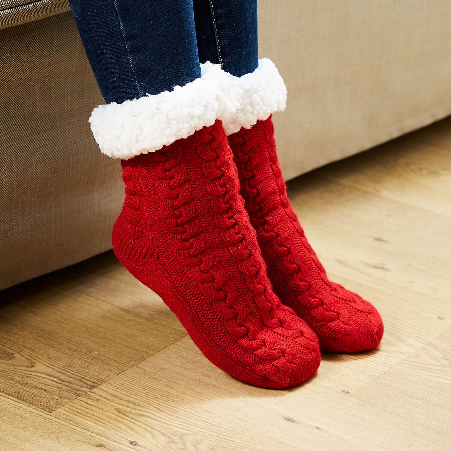 Cuddle Slipper Socks - Buy 2 Pairs 