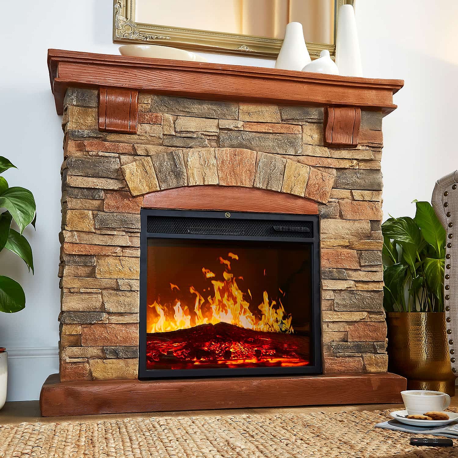 Stone-Effect Fireplace | Home Decor Accessories | Coopers Of Stortford