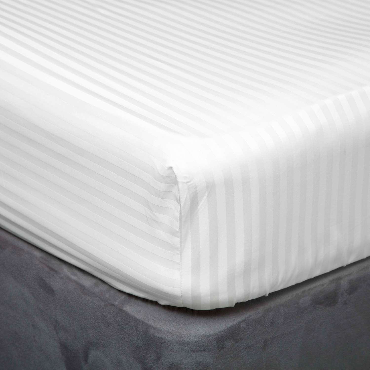 Photos - Bed Linen Hotel Suite White Double Fitted Sheet