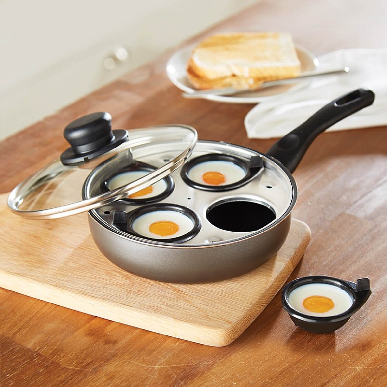 Egg Poaching Pan: lightweight aluminium 