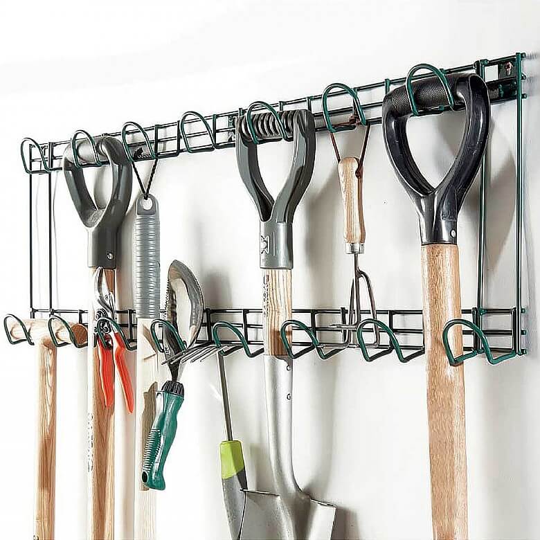 Hanging Tool Rack: space saving tool rack. Two designs.