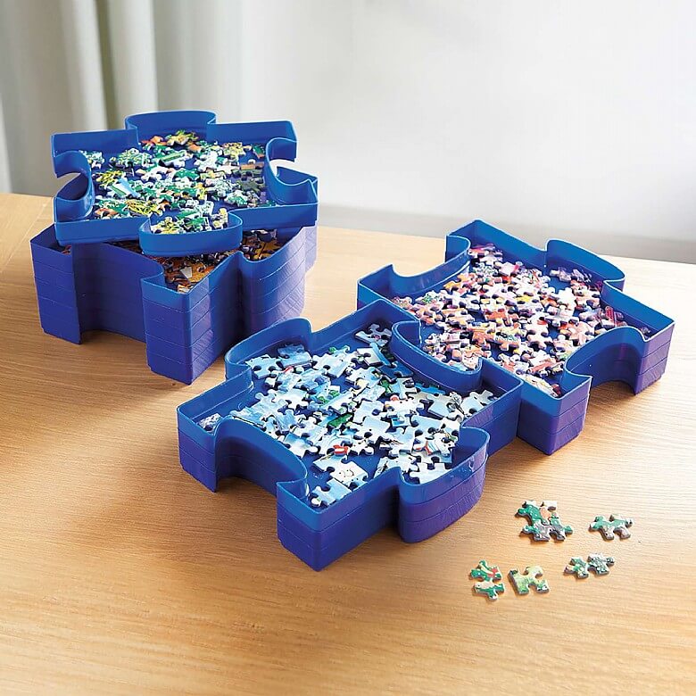 SmartPuzzle Sort & Store 6-Piece Jigsaw Puzzle Tray Set