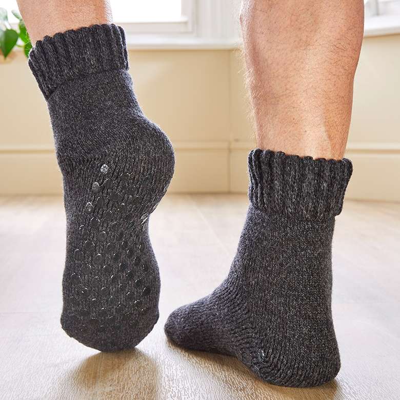 Pack of 3 Mens Merino Wool Slipper Socks