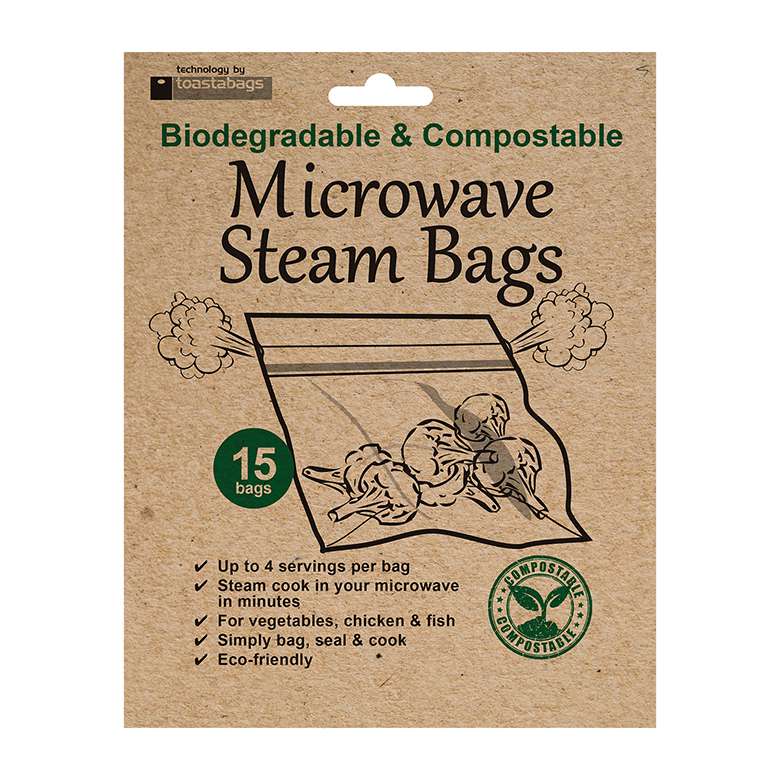 Pack of 15 Compostable Steamer Bags - Buy Any 2 & Save £2