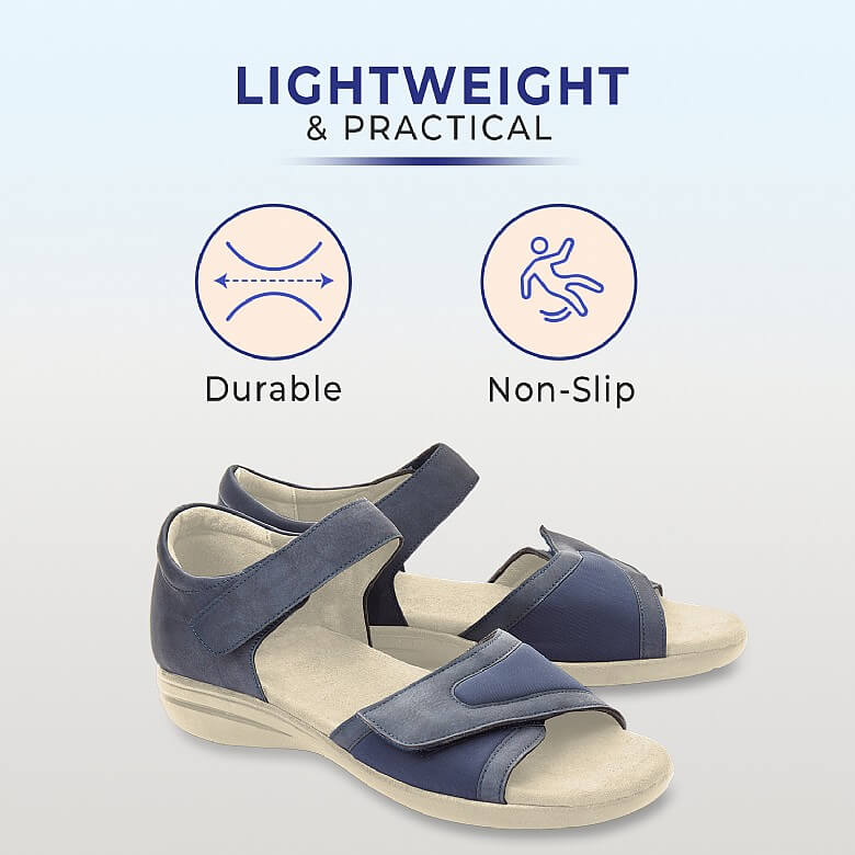 Navy comfort sandals online