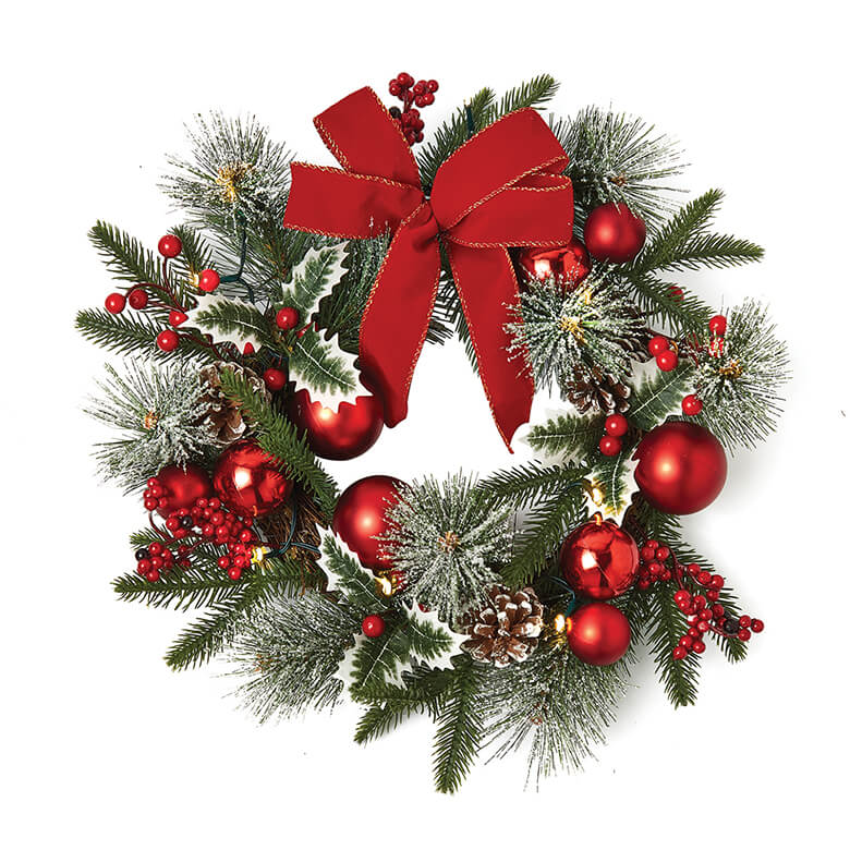 prelit christmas wreaths for windows