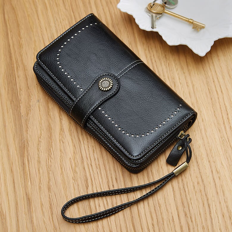 RFID Ladies Clutch Purse Black Coopers Of Stortford