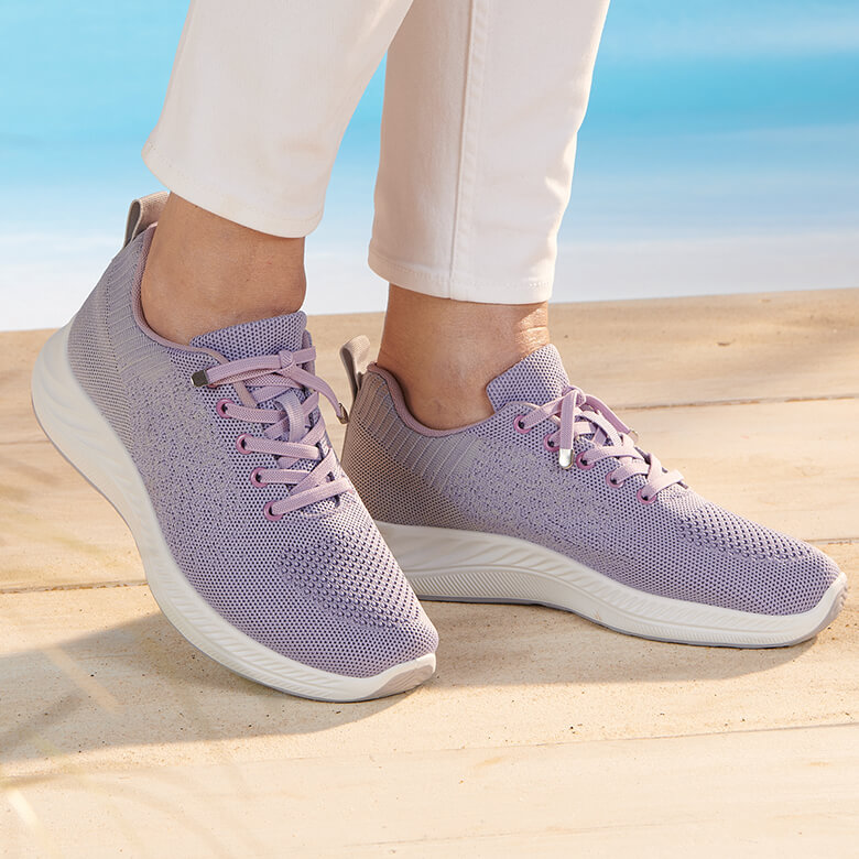 Memory foam white trainers deals