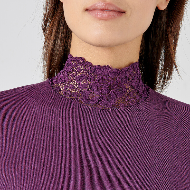 purple thermal shirt