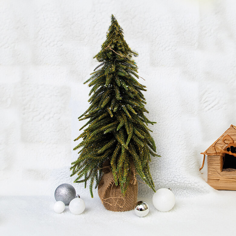 Small christmas tree in hessian sack sale