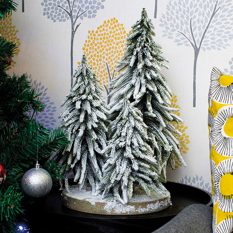 snowy christmas tree ideas