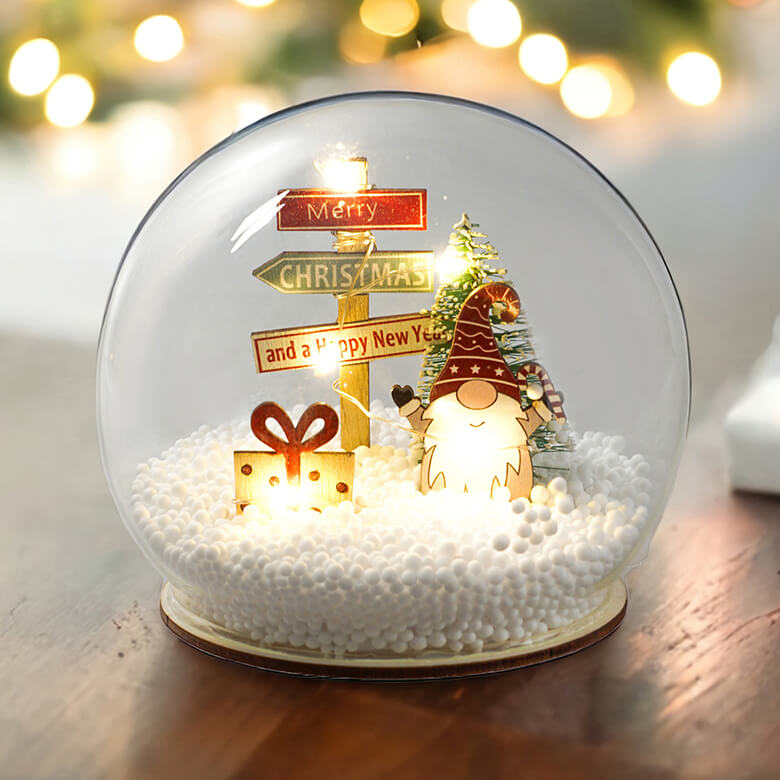 christmas light up globe