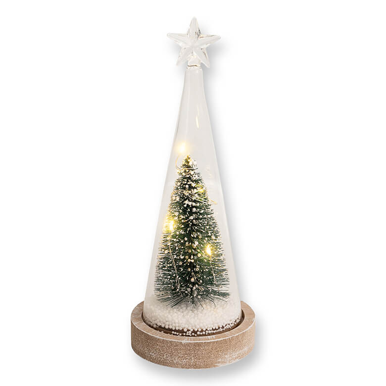 lighted glass christmas decorations