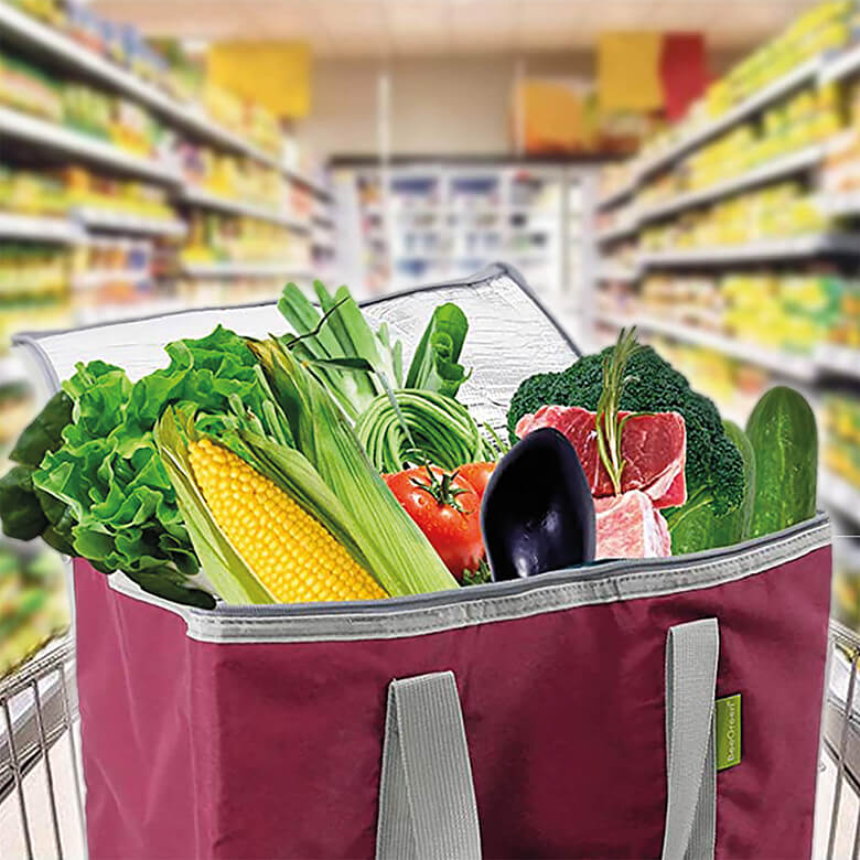 Sustainable Grocery Cooler Bag, Insulated Eco-Friendly Washable