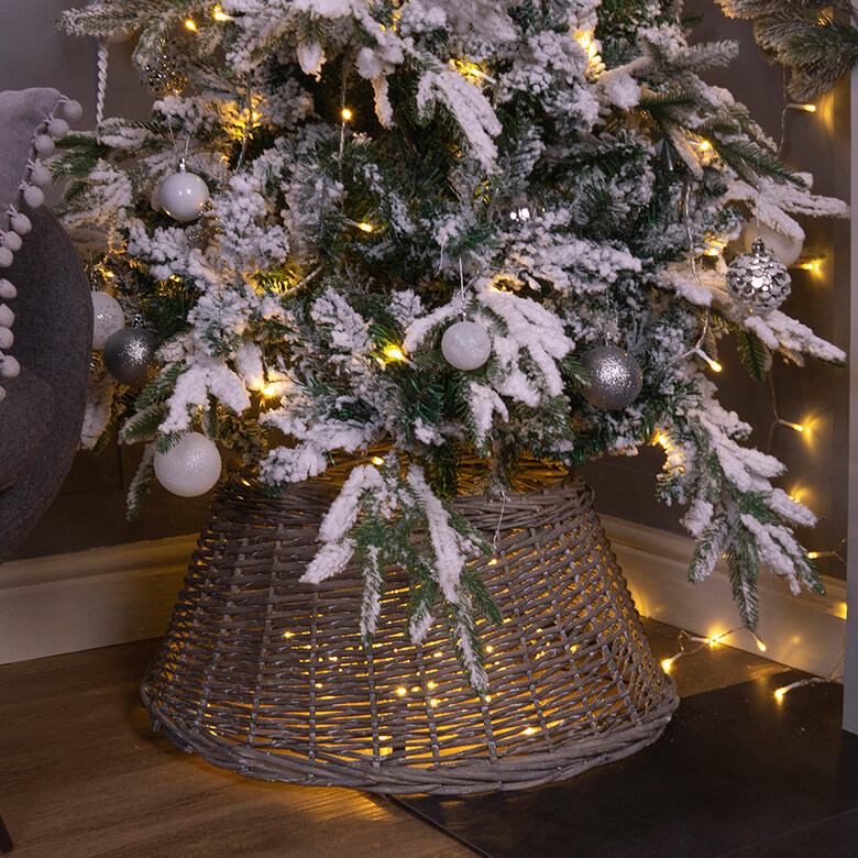 Grey wicker tree skirt ireland best sale