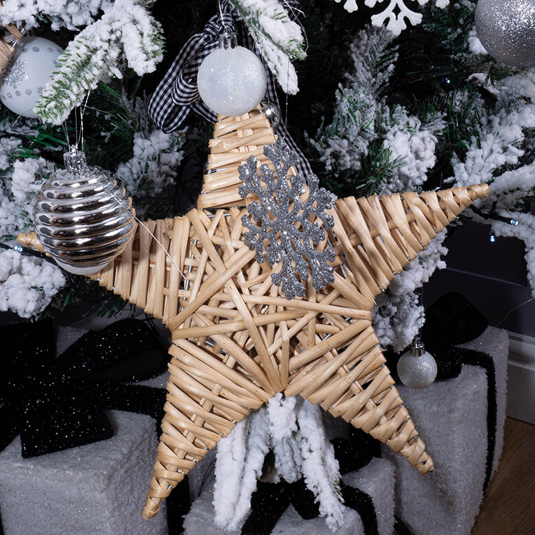 rattan star christmas decorations