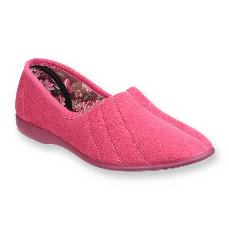 Audrey Velour Velcro® Ladies Slippers