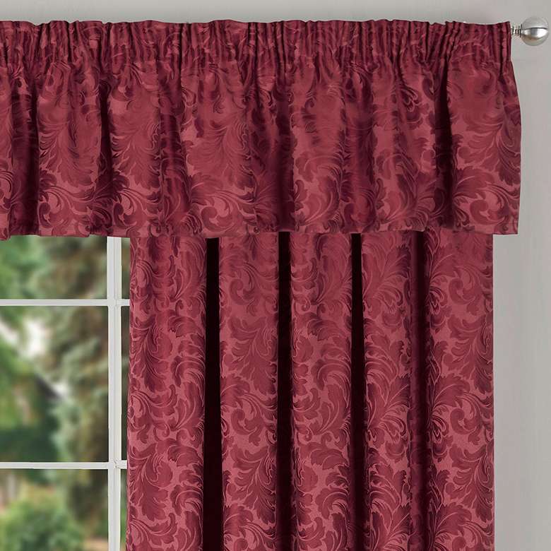 Lined Velour Curtains - Wine