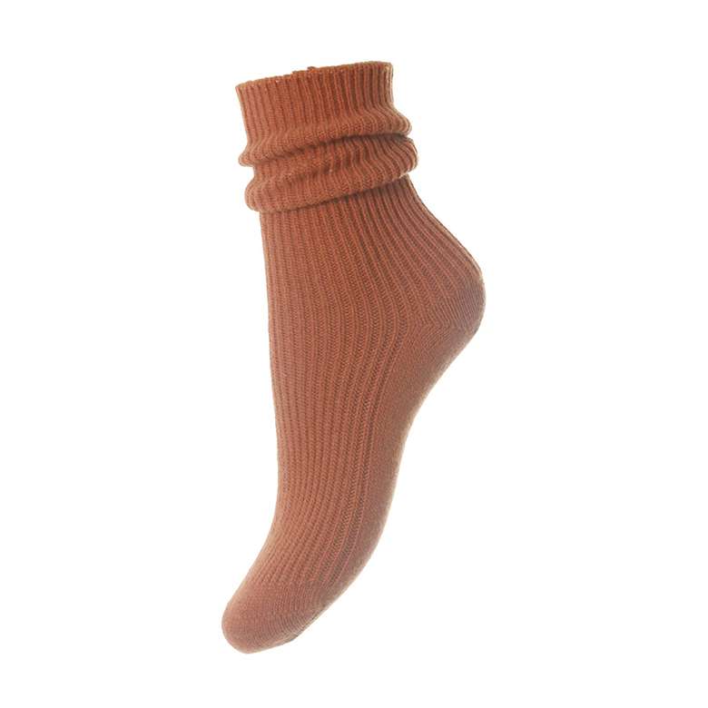 Women's Cashmere Blend Turn Over Top Socks Ginger