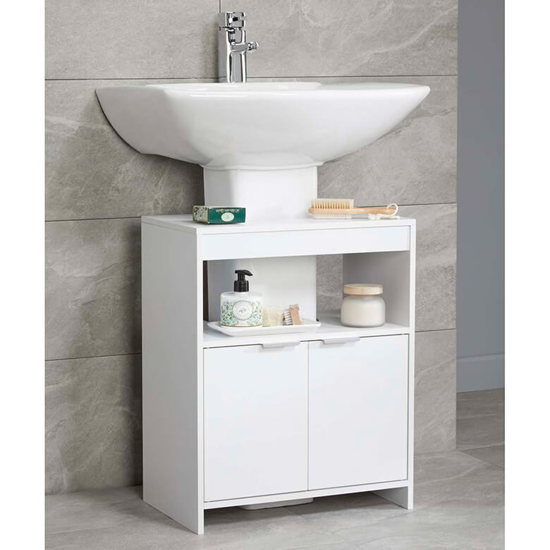 Buy Argos Home Gloss Under Sink Unit - White, Under sink storage