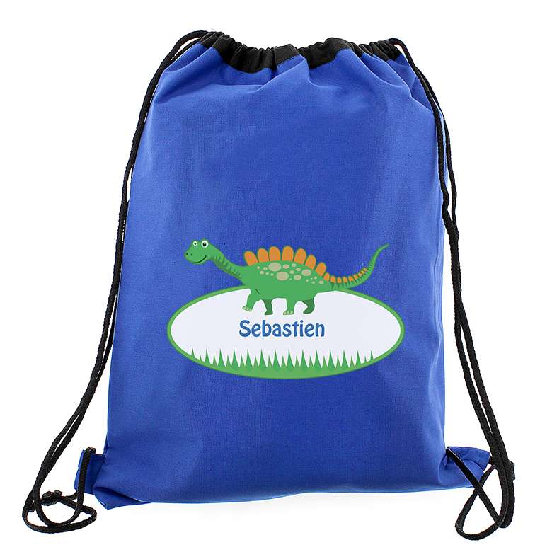 Lime Tree London Personalised Quilted Toy Bag in Dinosaur  Trotters