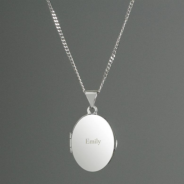 Sterling silver photo locket on sale necklace