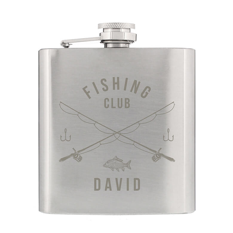 Personalised Fishing Hip Flask