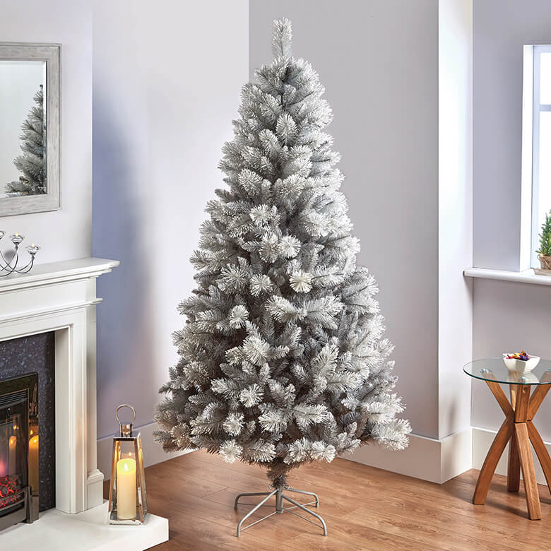 gray christmas tree