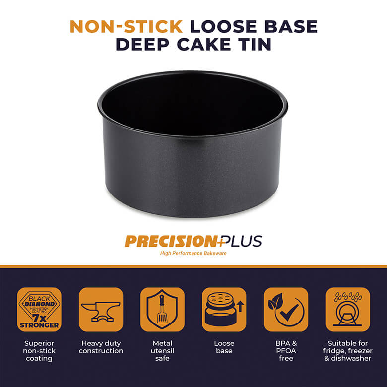 Loose base cake tin best sale