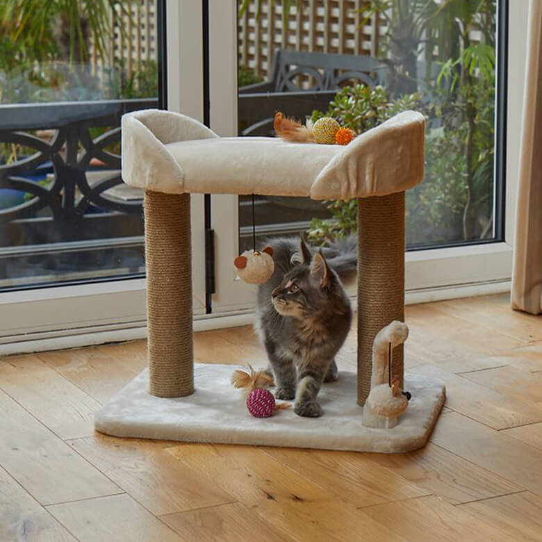 Deluxe 0.5M Dual Deck Scratch Post For Cats