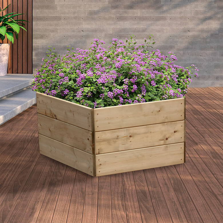 Pentagonal Raised Bed Medium 60cm - 3 Tier | Coopers Of Stortford