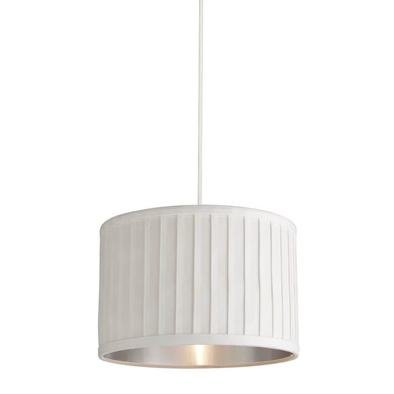 Grey pleated store light shade