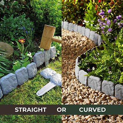 Pack of 4 Mow-Over Curved Lawn Edging - Buy 2 & Save £10 | Garden Decor ...