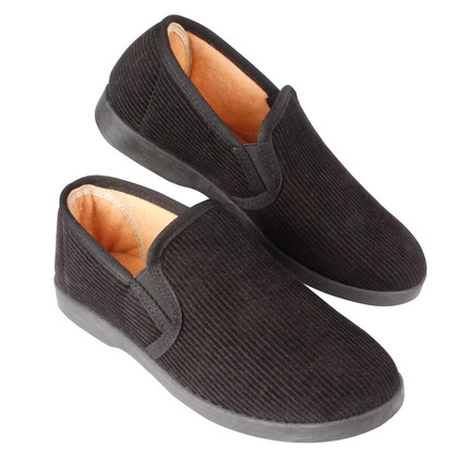 Men's Black PU Slippers | Slippers | Coopers Of Stortford