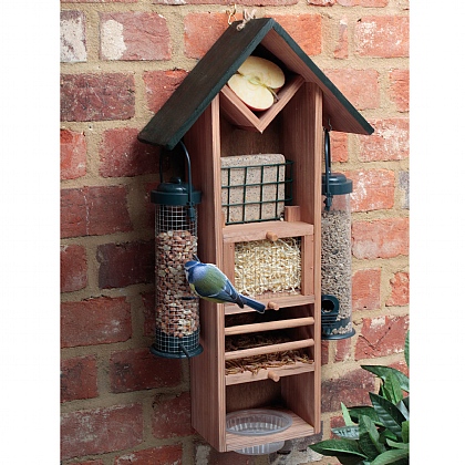 large seed bird feeder and matching large peanut feeder